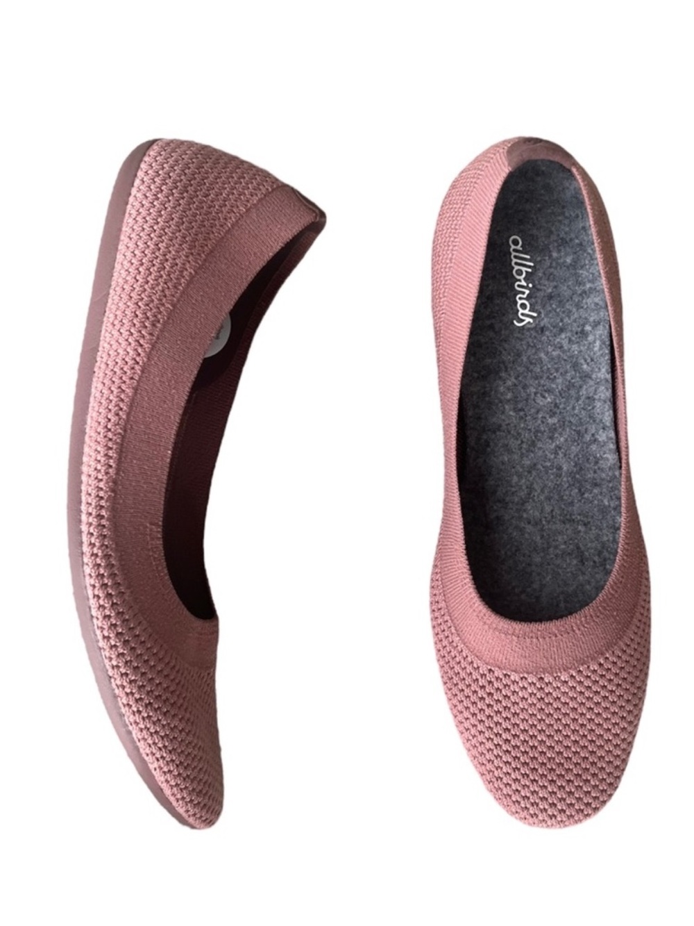 Allbirds Tree Breezer knit ballet flats Dusty Rose color Size 8